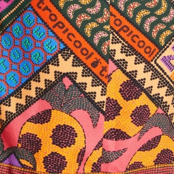 FARM RIO DOTTED PATCH SCARF MINI WRAP DRESS size Medium NWT. - Picture 5 of 5